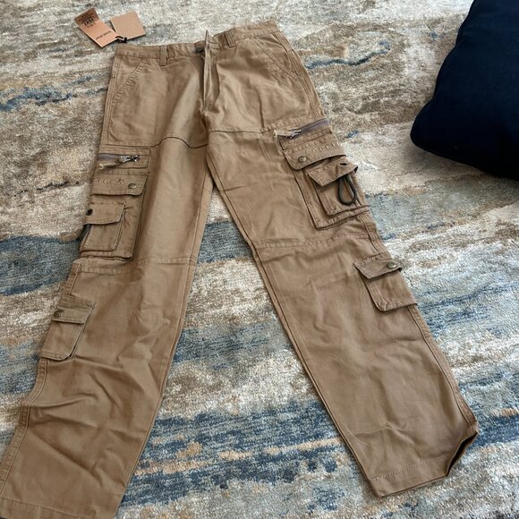 Brown Fashion Cargo Utility  pants -Men's Size 28 - Picture 7 of 8